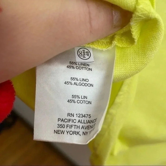 Ellen Tracy linen blend split V inverted pleat shirt Large - Picture 8 of 9